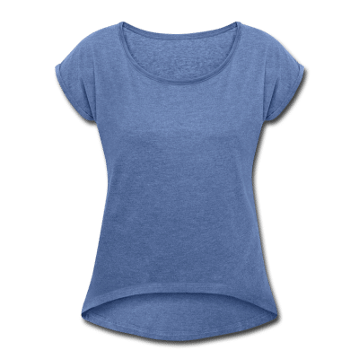 Frauen T-Shirt mit gerollten Ärmeln