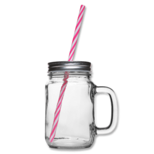 Henkelglas mit Schraubdeckel