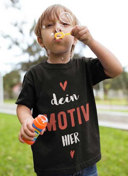 Personalisierte Geschenke für Kinder - Junge schwarzes T-Shirt